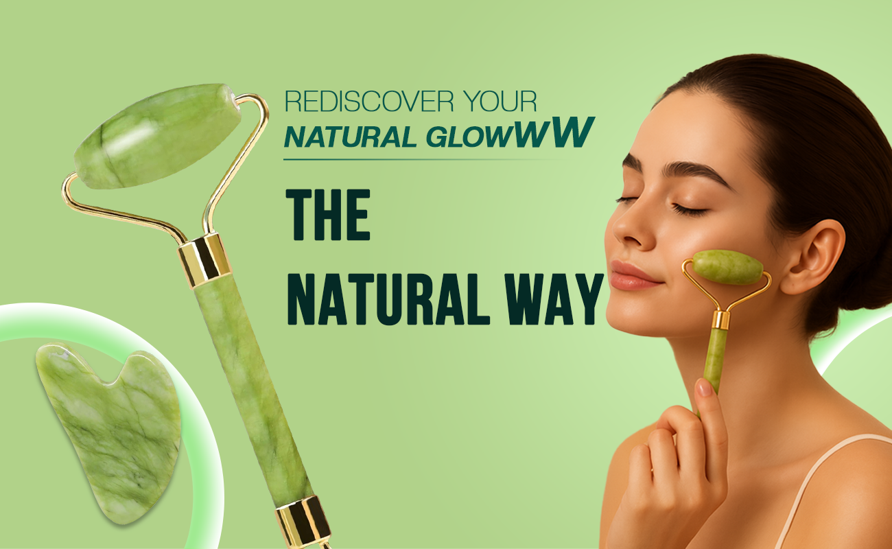 Skinroth jade roller natural glow promotional advertisement
